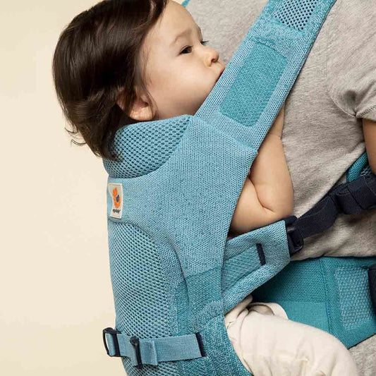 Ergobaby Aerloom Airflow Ultra Hafif , 0 -3 Yaş , 3 Taşıma Pozisyonlu Kanguru (Aqua Marine)