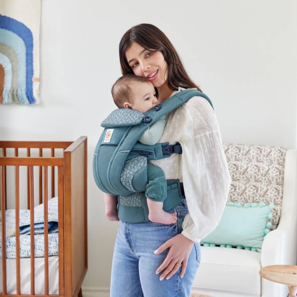 Ergobaby Omni Breeze SoftFlex Mesh , 0-4 Yaş , 4 Taşıma Pozisyonlu Ergonomik Kanguru , Yeni Doğan ve Küçük Çocuklar için (Twillight Blue)