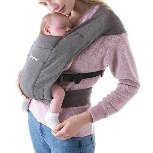 Ergobaby Embrace Soft Knit , 0-1 Yaş ve 3 Farklı Taşıma Pozisyonlu Yeni Doğan Kangurusu (Heather Grey)