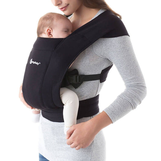 Ergobaby Embrace Soft Knit , 0-1 Yaş ve 3 Farklı Taşıma Pozisyonlu Yeni Doğan Kangurusu (Pure Black)