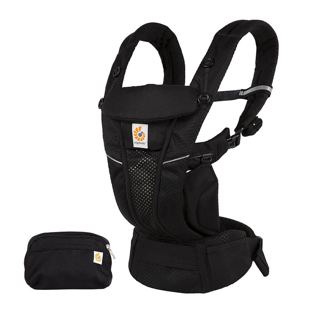 Ergobaby Omni Breeze SoftFlex Mesh , 0-4 Yaş , 4 Taşıma Pozisyonlu Ergonomik Kanguru , Yeni Doğan ve Küçük Çocuklar için (Onyx Black)