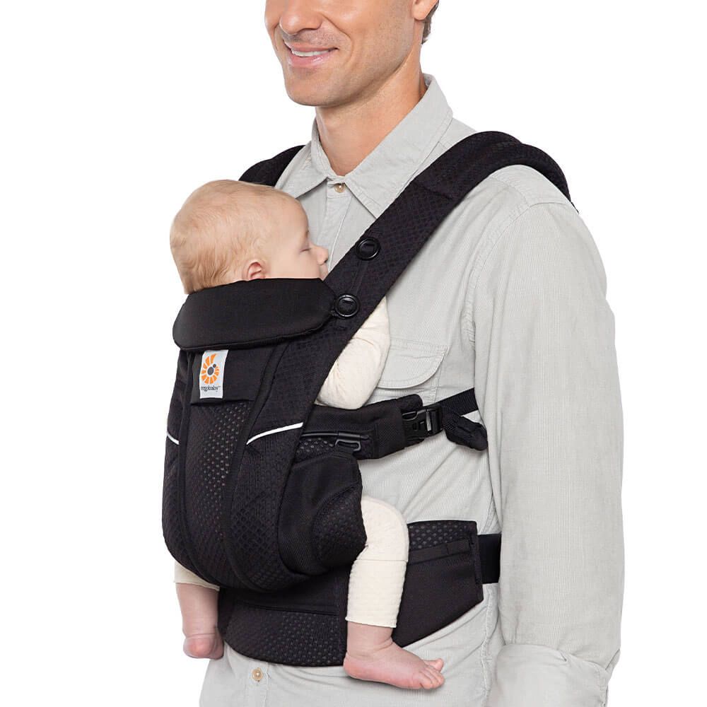 Ergobaby Omni Breeze SoftFlex Mesh , 0-4 Yaş , 4 Taşıma Pozisyonlu Ergonomik Kanguru , Yeni Doğan ve Küçük Çocuklar için (Onyx Black)