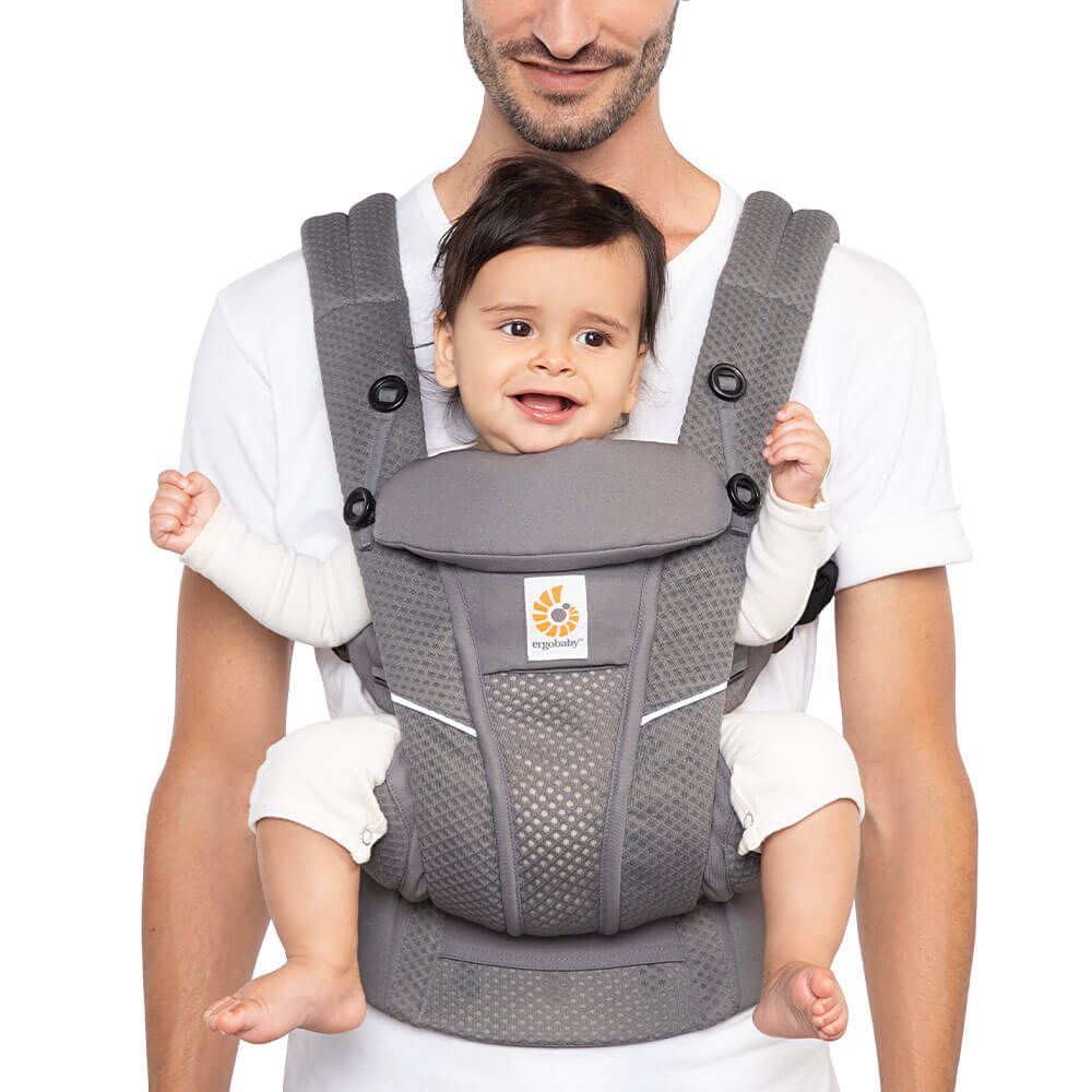 Ergobaby Omni Breeze SoftFlex Mesh , 0-4 Yaş , 4 Taşıma Pozisyonlu Ergonomik Kanguru , Yeni Doğan ve Küçük Çocuklar için (Graphite Grey)