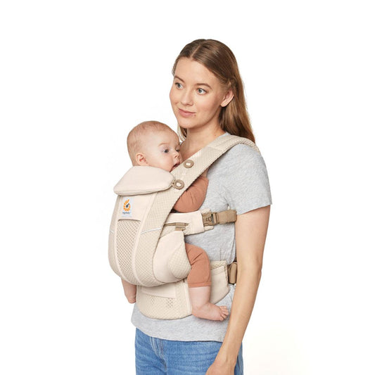 Ergobaby Omni Breeze SoftFlex Mesh , 0-4 Yaş , 4 Taşıma Pozisyonlu Ergonomik Kanguru , Yeni Doğan ve Küçük Çocuklar için (Natural Beige)